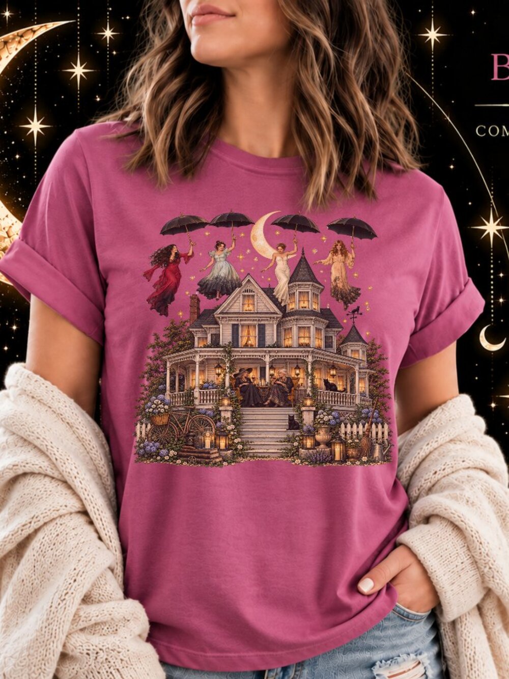 Practical Magic Shirt, Owens Sisters Parasol Jump Tee, Witchy Movie Shirt, 90s